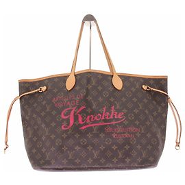 Louis Vuitton Neverfull en toile enduite Marron