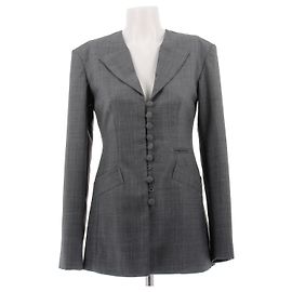 Ganni Grey Wool Blazer Grey