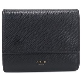 Céline Celine Tri-fold Wallet Black