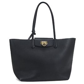 Sac cabas en cuir de veau noir Salvatore Ferragamo Noir