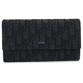 Christian Dior Men's Black Bi-Fold Wallet Black