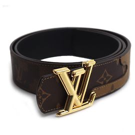 Cintura reversibile Louis Vuitton LV Dimension Marrone