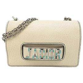 Christian Dior Dior J'Adior Chain Shoulder Bag Branco