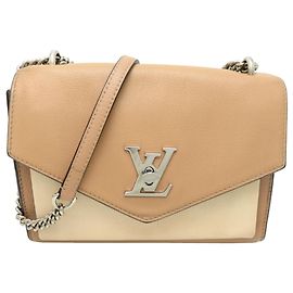 Bolsa de ombro Louis Vuitton MyLockme BB Bege Cru