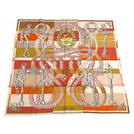 Hermès HERMES Carré 90 Gavroche della Cavalleria Sciarpa in seta Multicolore