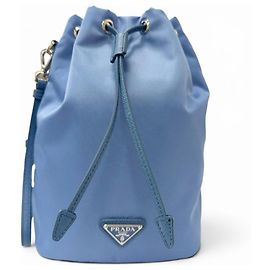 Borsa Prada Light Blue in poliammide e pelle Blu chiaro