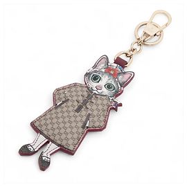 Gucci x Yuko Higuchi Cat BO Accessorio Portachiavi Marrone