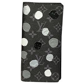 Portefeuille long Louis Vuitton Monogram Eclipse Noir