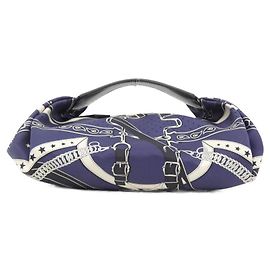 Hermès Hermes LA PROMENADE DU MAIN BANDANA Handbag Blue