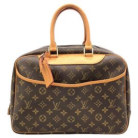 Louis Vuitton Monogram Bowling Vanity Handbag Brown
