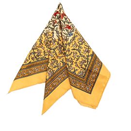 Lenço de seda Chasse en Inde amarelo Hermès 42 Amarelo Mostarda