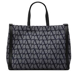 Borsa Shopping Valentino Blue Toile Iconographe Blu Blu navy