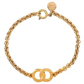 Céline Pulsera Celine Gold con dije de círculo chapada en oro Dorado