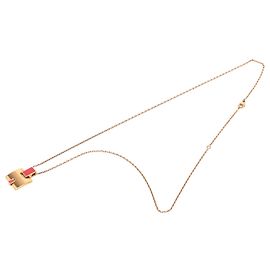 Colar com pingente Eileen banhado a ouro e esmalte Hermès Gold Dourado