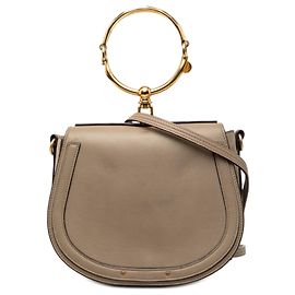 Bolsa tiracolo Chloé Nile em couro marrom tamanho Medium Marrom Taupe
