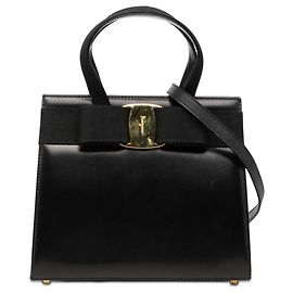 Salvatore Ferragamo Borsa Vara Bow in pelle nera Ferragamo Nero