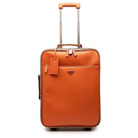 Mala de Bordo Trolley Saffiano Laranja Prada Laranja