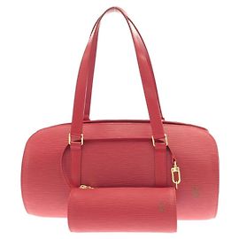 Handtasche Louis Vuitton Epi Soufflot M5222E Rot