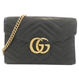 Borsa a Spalla Gucci GG Marmont 474575 DTD1T Nero