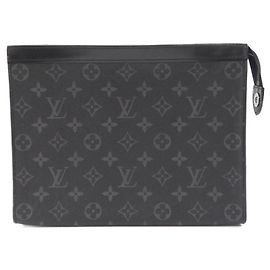 Borsa Louis Vuitton Monogram Eclipse Pochette Voyage MM Nero Monogramma