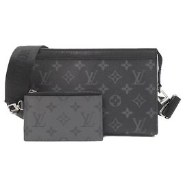 Cartera Gaston Monogram Eclipse Reverse de Louis Vuitton Negro Gris Monograma