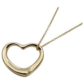 Collier Elsa Peretti Open Heart en or jaune 18K de Tiffany & Co. Doré