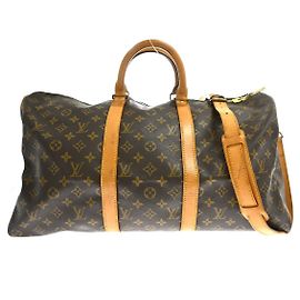 Louis Vuitton Keepall Bandouliere Monogram Canvas 55 Brown