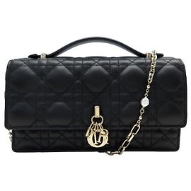 BORSA CHRISTIAN DIOR MY DIOR MINI S0980ONMJ PELLE CANNAGE A SPALLA Nero