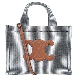Céline NUOVA BORSA CELINE THAIS SMALL TOTE BAG 199162FU5 CANVAS Blu navy