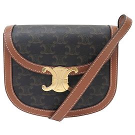 Céline NUOVA BORSA A SPALLA CELINE CLEA 110962BZ4.04 TELA TRIOMPHE A TRACULLA Marrone