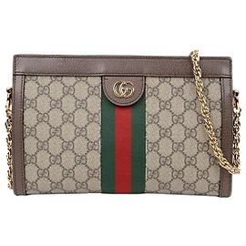 Gucci Pequena bolsa tiracolo de corrente Ophidia Marrom