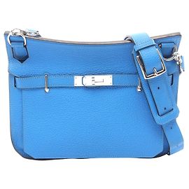 Hermès Bolsa Hermes Jypsiere 28 Blue Clemence Azul