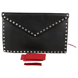 Valentino Garavani Pochette enveloppe Rockstud Noir