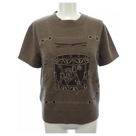 Hermès Top de punto Hermes Castaño