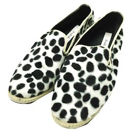 Autre Marque Chaussures en velours Sciuscia TRAGARA DALMATIAN Noir Blanc