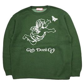 Autre Marque Angel Girls Don't Cry Strickpullover aus Baumwolle Grün