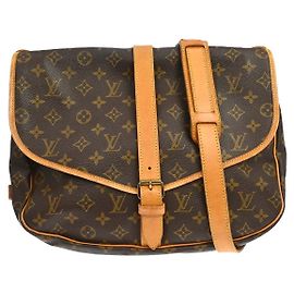 Louis Vuitton Saumur Monogram Canvas 35 Marron