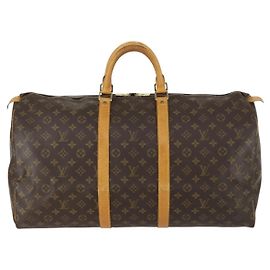 Louis Vuitton Keepall Bag Monogram Canvas 55 Brown