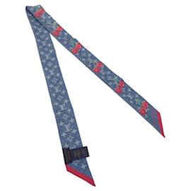 Sciarpa Louis Vuitton Monogram Cherry Bandeau BB Blu