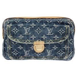Sac à bandoulière Louis Vuitton Monogram Denim Bleu