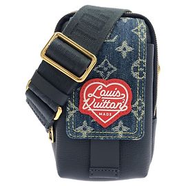 Louis Vuitton Monogram Denim Double Phone Pouch Blue