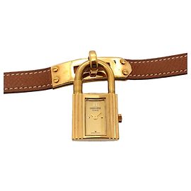 Orologio Hermès Kelly Oro e Marrone Acciaio Inossidabile Altro