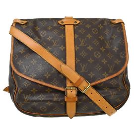 Louis Vuitton Saumur Monogram Canvas 35 Marron