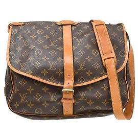 Louis Vuitton Saumur Monogram Canvas 35 Marron