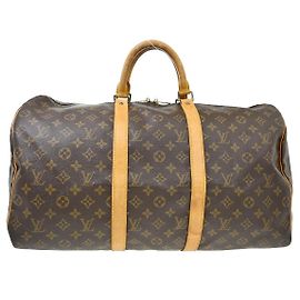 Louis Vuitton Keepall Bag Monogram Canvas 50 Brown