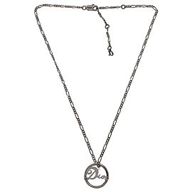 Colar Christian Dior Logo Prateado Prata