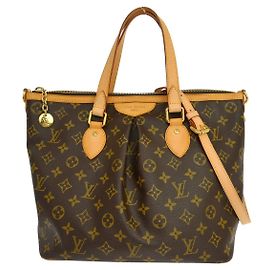 Louis Vuitton Palermo Handbag Monogram Canvas PM Brown