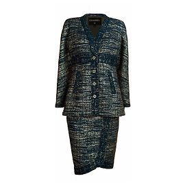 Chanel Completo Tailleur Tweed Nero e Oro Egypt Métiers d’Art Nero