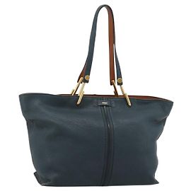 Chloé Borsa Tote Chloe in pelle nera e oro Auth hk3817A Nero D'oro