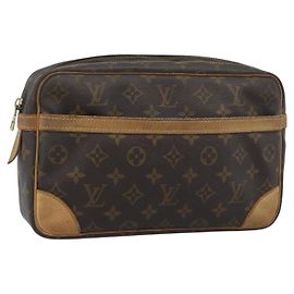 LOUIS VUITTON Pochette Monogram Compiegne 28 M51845 LV Auth 186698 Monogramme